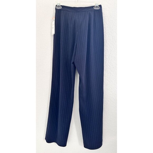 NWT Jones New York Petite City Lights Pants‎ Sz. 2P Navy Pinstripe Office READ - Picture 4 of 10